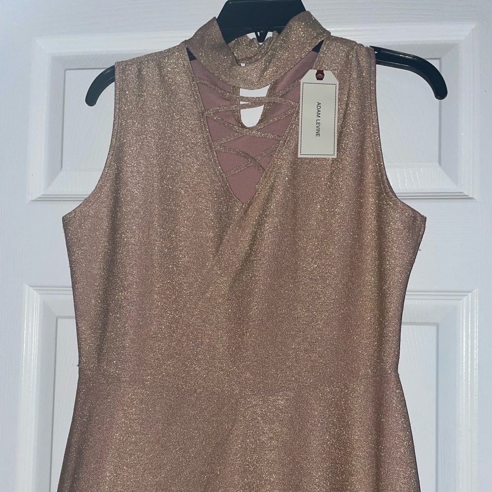 adam levine collection party dress rose gold